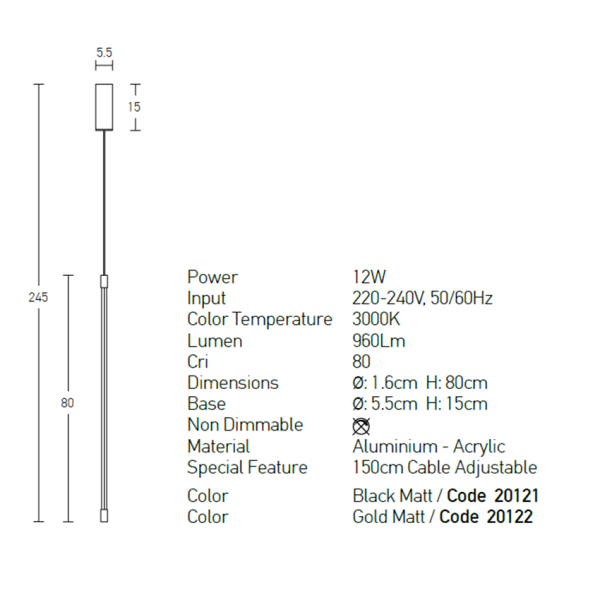 Φωτιστικό Οροφής Μονόφωτο LED Zambelis 20121 Black Matt