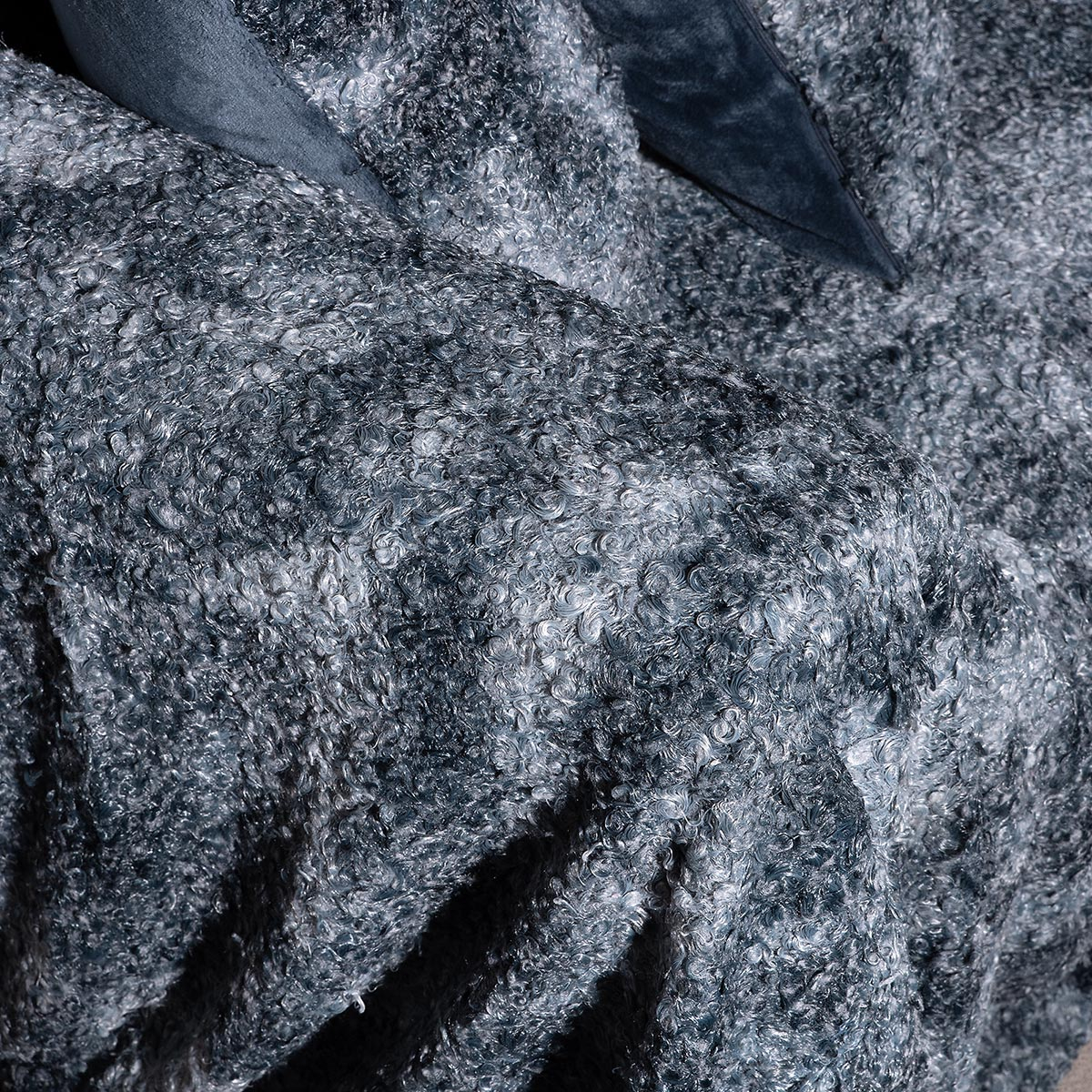Ριχτάρι Καναπέ Διθέσιου Γούνινο (180X250) Silk Fashion Astrakan Grey Home Λευκά Είδη Σαλονιού Ριχτάρια Spitishop