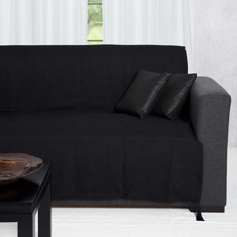 Ριχτάρι Καναπέ Τριθέσιου (180x300) Silk Fashion 9925 Μαύρο