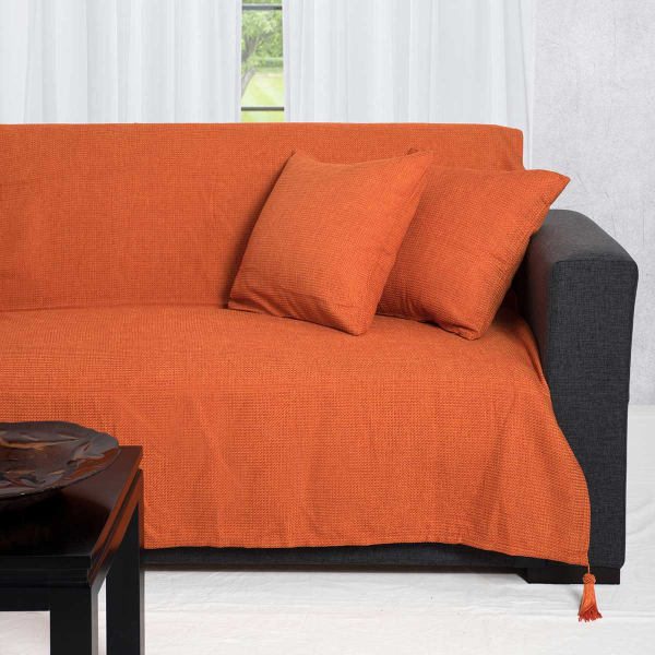 Ριχτάρι Τριθέσιου Καναπέ (180x300) Silk Fashion 9925 Πορτοκαλί