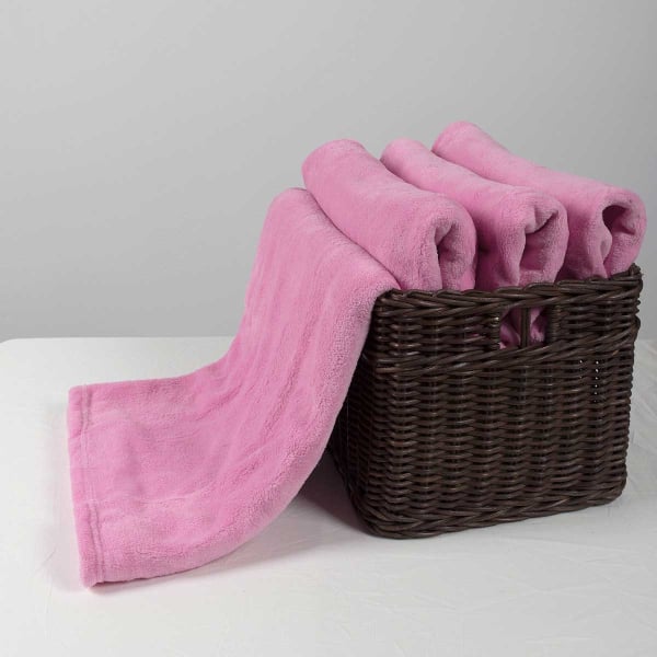 Κουβέρτα Fleece Μονή Silk Fashion Flannel Pink