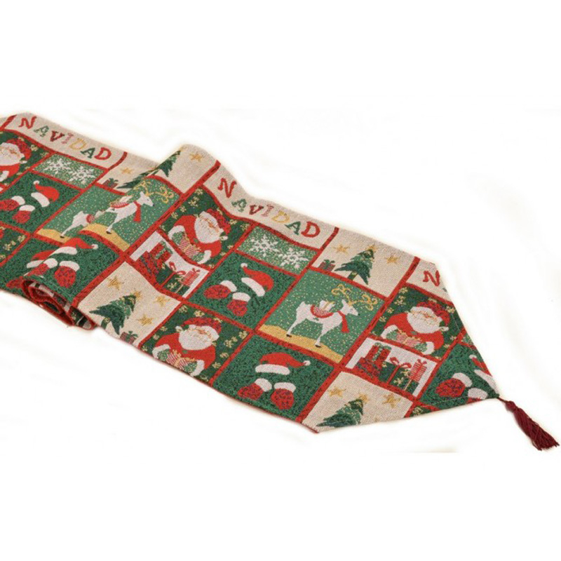 Χριστουγεννιάτικη Τραβέρσα (33x175) Silk Fashion Santa Rain Deer