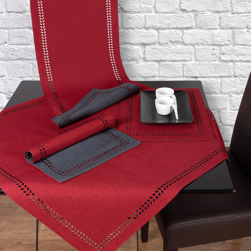 Καρέ 2 Όψεων Silk Fashion BG18 Red/Anthracite