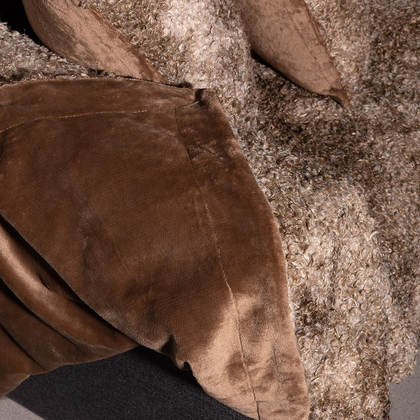 Ριχτάρι Καναπέ Τριθέσιου Γούνινο (180x320) Silk Fashion Astrakan Beige