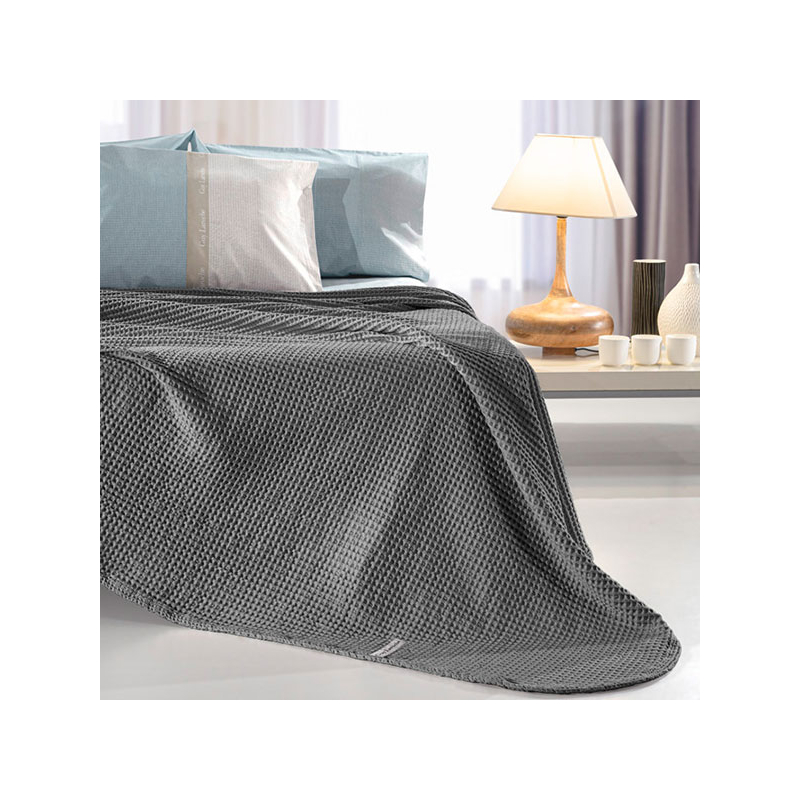 Κουβέρτα Πικέ Υπέρδιπλη (230x240) Guy Laroche Eternity Anthracite