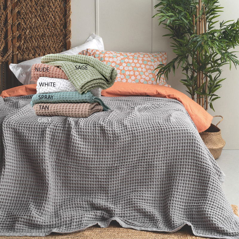 Κουβέρτα Πικέ Υπέρδιπλη (220x240) Palamaiki Linus