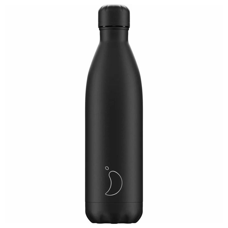Μπουκάλι Θερμός 750Ml Chilly&Apos S All Black Home Οργάνωση & Αποθήκευση Spitishop