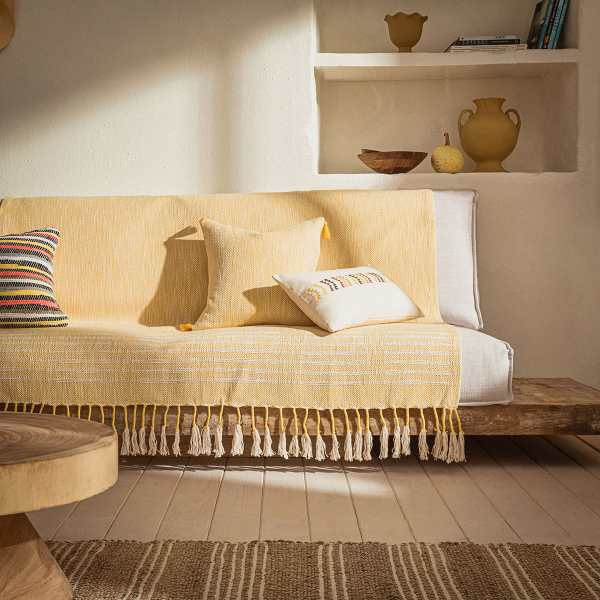 Διακοσμητικό Ριχτάρι (130x180) Gofis Home Dreadlocks Sun Yellow 504/10