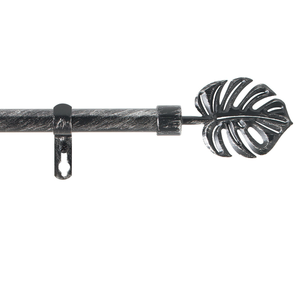 Κουρτινόξυλο Φ19mm Μονό Επεκτεινόμενο 210-380cm Με Άκρα L-C Tropi Noir/Argent 1900499