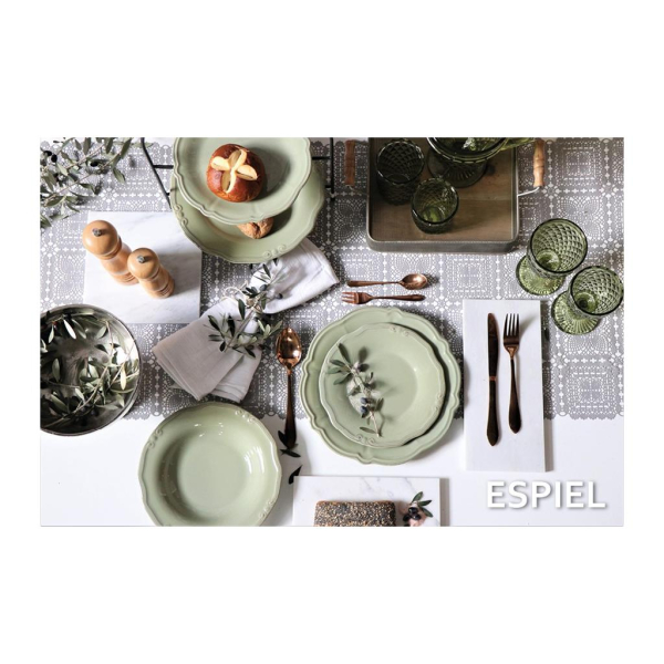 Πιάτο Φαγητού Βαθύ (Φ24) Espiel Tiffany Green RSL102K6