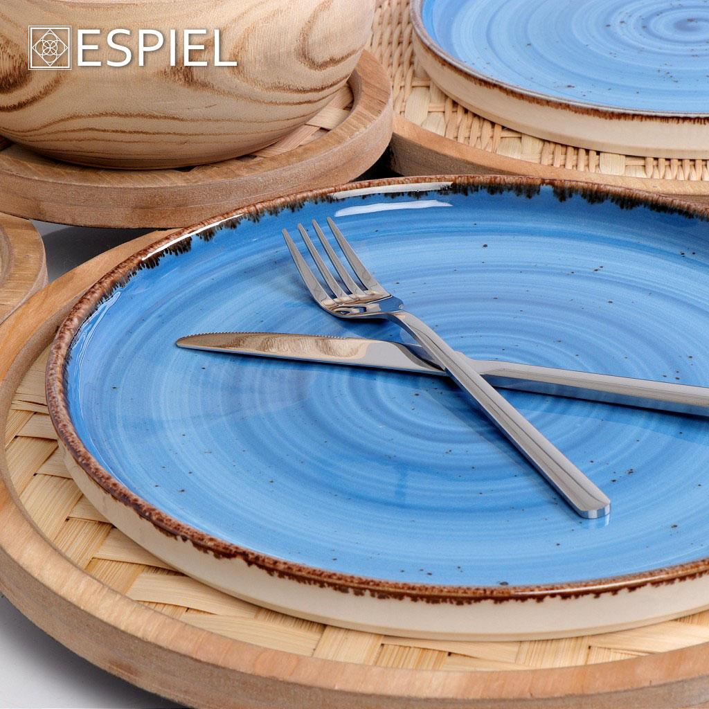 Πιάτο Φαγητού Ρηχό (Φ21) Espiel Terra Blue Step Tlf132K6 Home Είδη Σερβιρίσματος Πιάτα & Σερβίτσια Spitishop