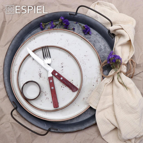 Πιάτο Φαγητού Ρηχό (Φ21) Espiel Terra Cream Step TLK132K6