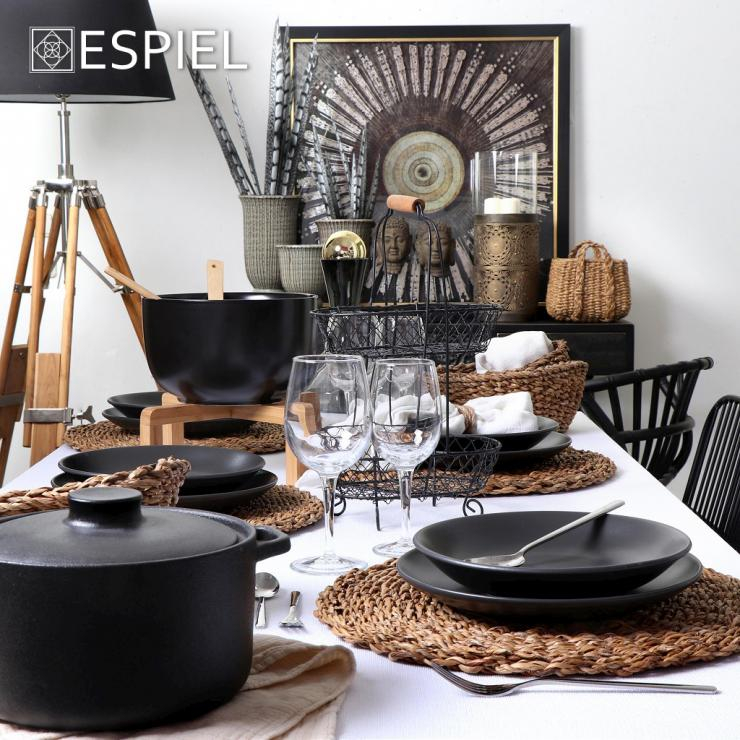 Πιάτο Σπαγγέτι (Φ27) Espiel Terra Matte Black Tlm120K6 Home Είδη Σερβιρίσματος Πιάτα & Σερβίτσια Spitishop