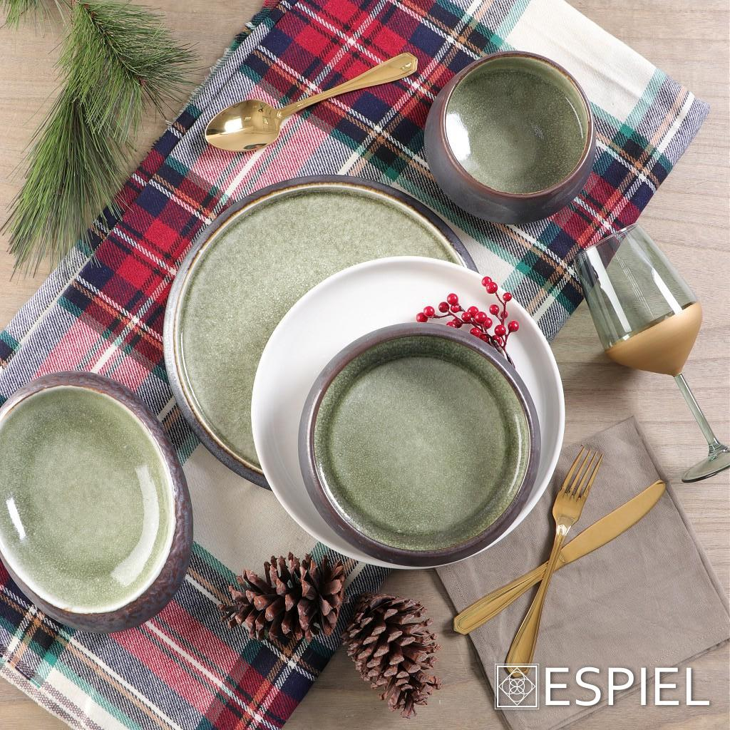 Πιάτο Φαγητού Ρηχό (Φ21) Espiel Pebble Green Gmt111 Home Είδη Σερβιρίσματος Πιάτα & Σερβίτσια Spitishop