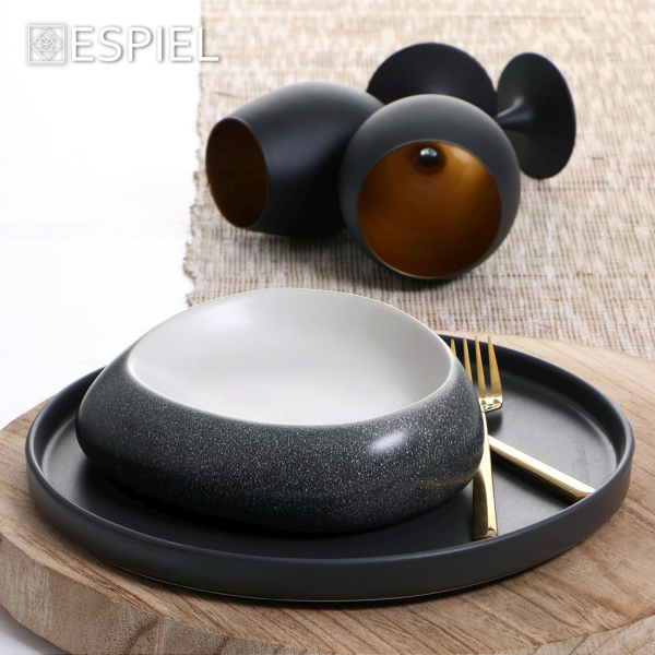 Πιάτο Φαγητού Βαθύ (23x18x7) Espiel Pebble Grey GMT118