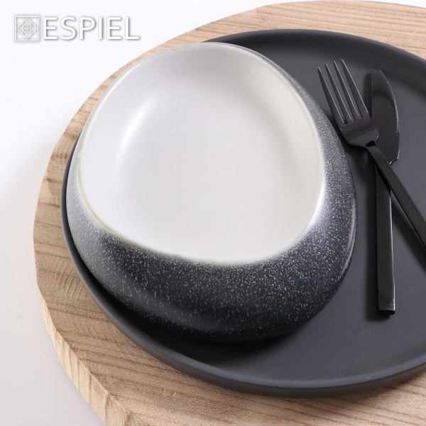 Πιάτο Φαγητού Βαθύ (23x18x7) Espiel Pebble Grey GMT118
