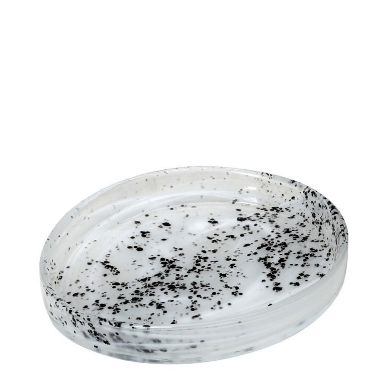 Πιάτο Γλυκού Οβάλ (15x12.5x2) Espiel Atlas Alabaster White/Black HOR1611K6