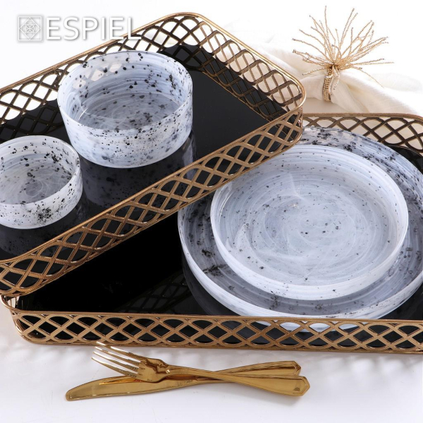 Μπωλ (Φ11) Espiel Atlas Alabaster White/Black HOR1626K6