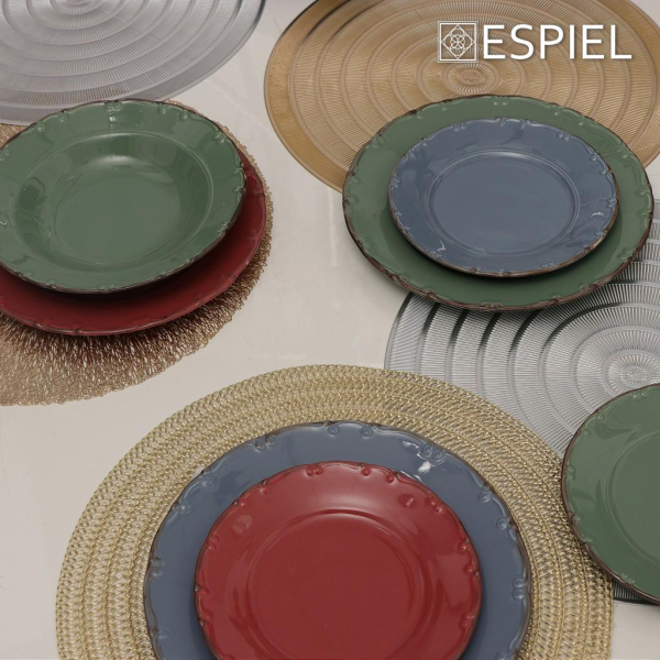 Πιάτο Φαγητού Βαθύ (Φ23) Espiel Liana Red TLX104K6