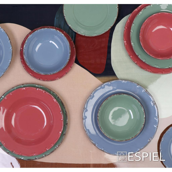 Πιάτο Φαγητού Βαθύ (Φ23) Espiel Liana Red TLX104K6