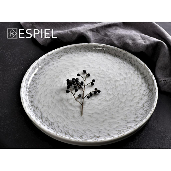 Πιάτο Φαγητού Ρηχό (Φ24) Espiel Canvas White/Grey KNA103K6