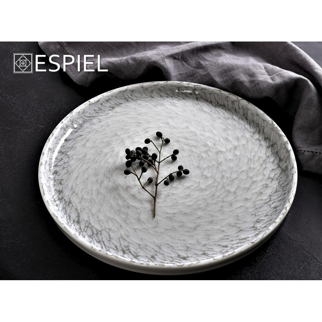Πιάτο Φαγητού Ρηχό (Φ30) Espiel Canvas Step White Grey Kna132K6 Home Είδη Σερβιρίσματος Πιάτα & Σερβίτσια Spitishop