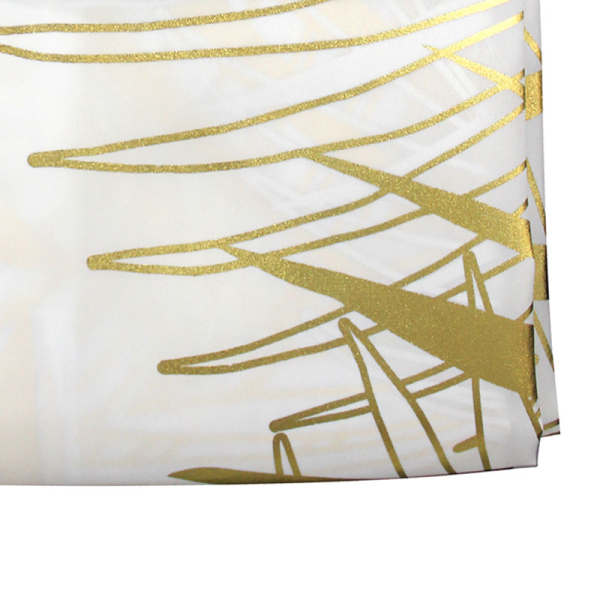 Κουρτίνα Μπάνιου (180x200) Με Κρίκους L-C Orbella Blanc/Or 1800956