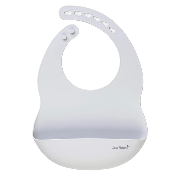 Σαλιάρα Σιλικόνης 6+ Μηνών Saro Eco Friendly Grey 17484