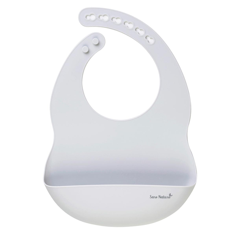 Σαλιάρα Σιλικόνης 6+ Μηνών Saro Eco Friendly Grey 17484