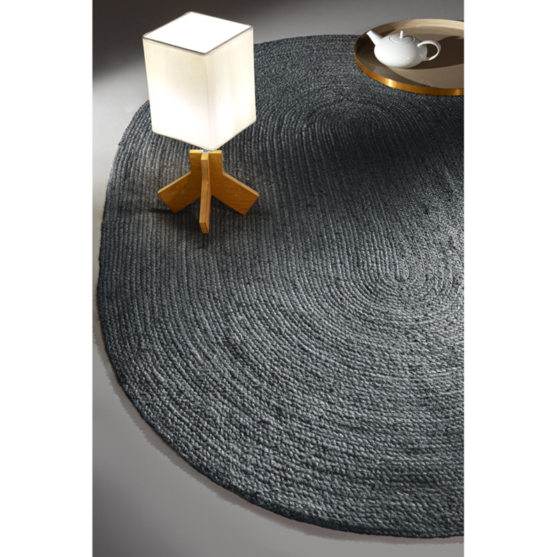 Οβάλ Χαλί Καλοκαιρινό (140x210) Guy Laroche Native Anthracite