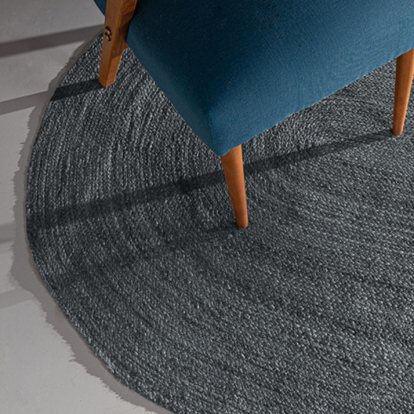 Οβάλ Χαλί Καλοκαιρινό (140x210) Guy Laroche Native Anthracite