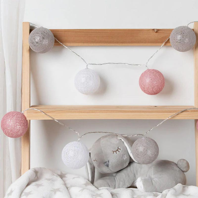 Διακοσμητική Γιρλάντα Μπαταρίας Με 9 LED Φωτάκια Kiokids Pink 2791