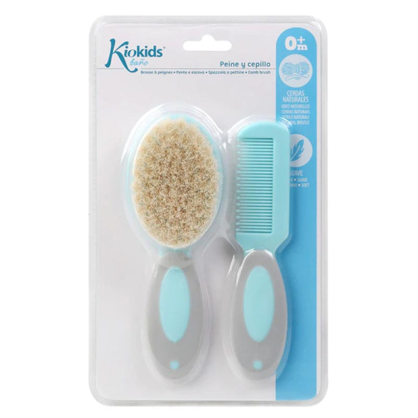 Βρεφικό Σετ Βούρτσα + Χτένα Kiokids Starts Ciel 2844