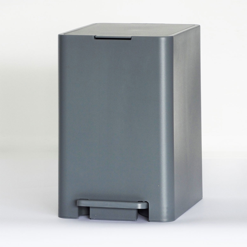 Κάδος Απορριμμάτων Μπάνιου (27x19x29) Viomes 7lt 185-58 Τιτάνιο