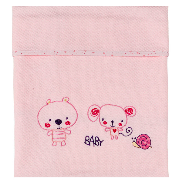 Κουβέρτα Πικέ Αγκαλιάς (80x110) Κόσμος Του Μωρού Baby Ροζ
