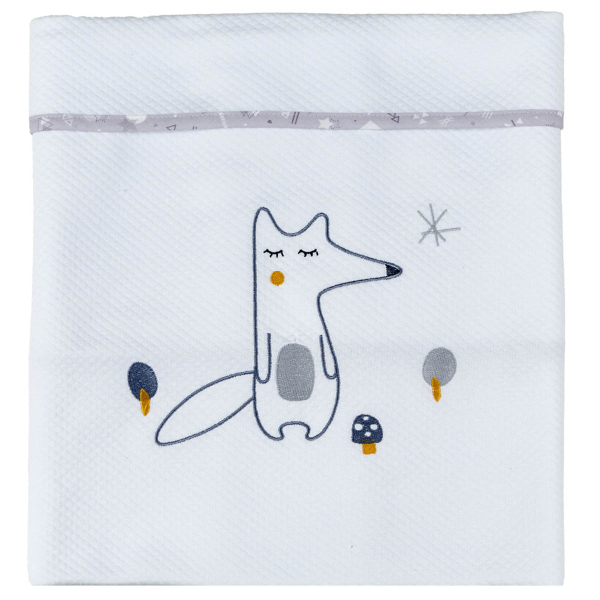 Κουβέρτα Πικέ Αγκαλιάς (80x110) Κόσμος Του Μωρού Foxy Γκρι