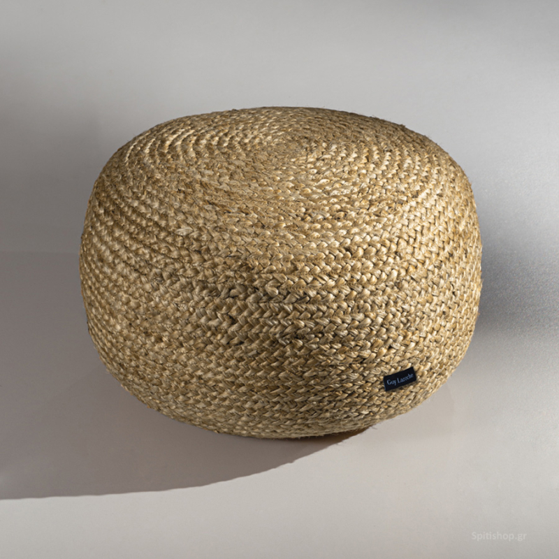 Πουφ (Φ50x25) Guy Laroche Ottoman Natural