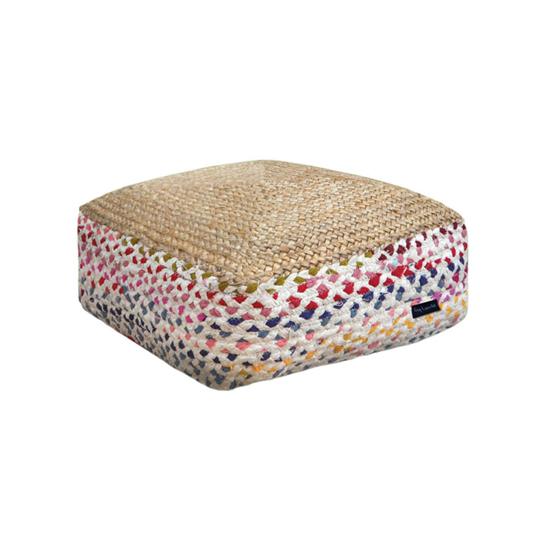 Πουφ (50x50x25) Guy Laroche Boho Multi