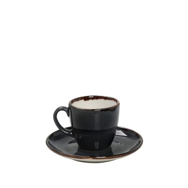 Φλυτζάνι Espresso 90ml + Πιατάκι Espiel Terra Grey TLG112K6