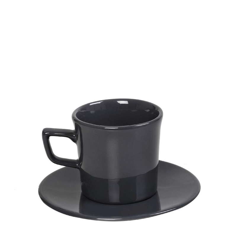 Φλυτζάνι Espresso 100ml + Πιατάκι Espiel Essentials Anthracite OWB105K6