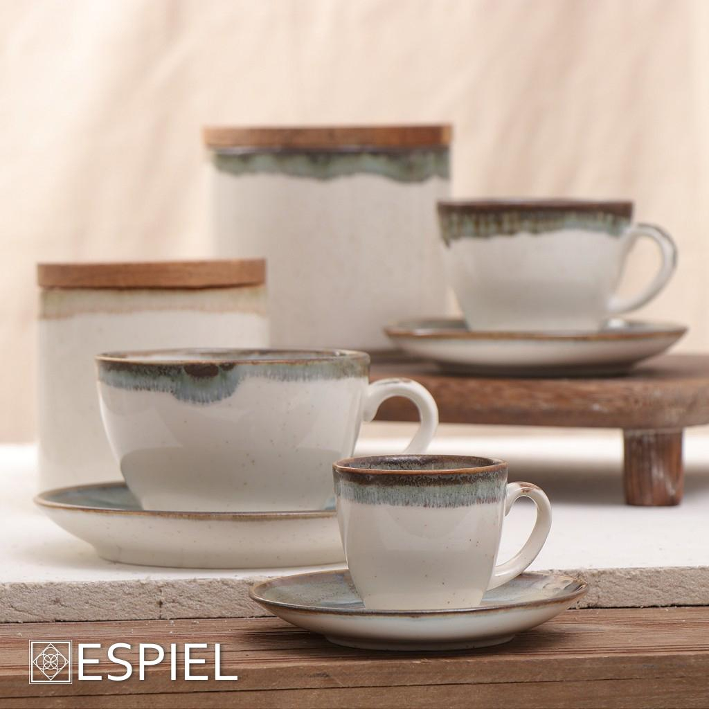 Φλυτζάνι Καφέ 350Ml + Πιατάκι Espiel Essentials Green Owp103K6 Home Είδη Σερβιρίσματος Κούπες & Φλυτζάνια Τσαγιού Spitishop