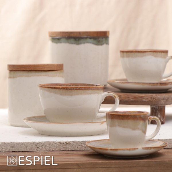 Φλυτζάνι Espresso 90ml + Πιατάκι Espiel Essentials Beige OWQ101K6