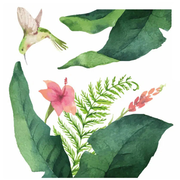 Αυτοκόλλητα Παραθύρου Διπλής Όψης Ango Tropical Flowers 64017