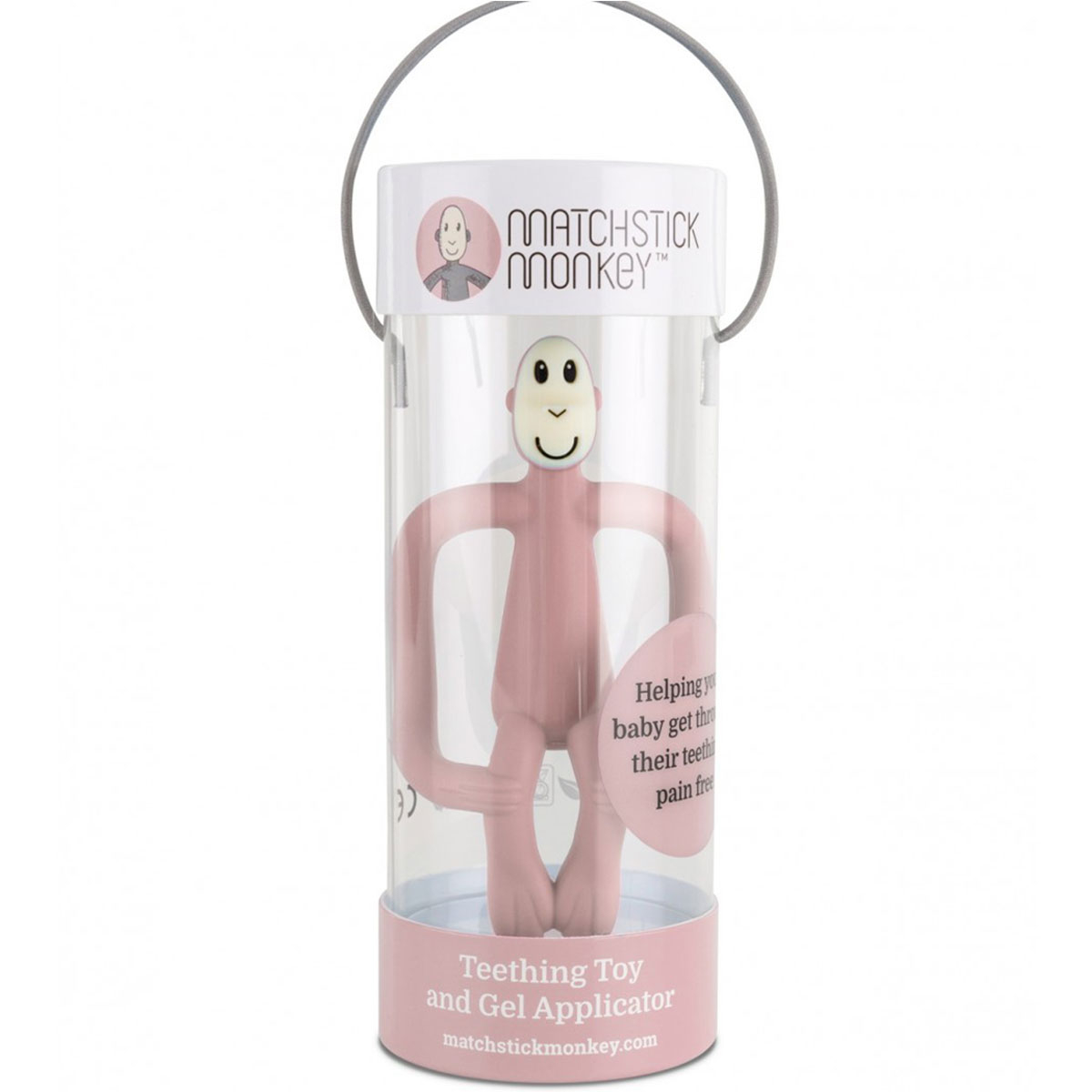 Μασητικό Matchstick Monkey Teething Toy Dusty Pink Home Βρεφικά Μασητικά για Μωρά - Οδοντοφυία Spitishop