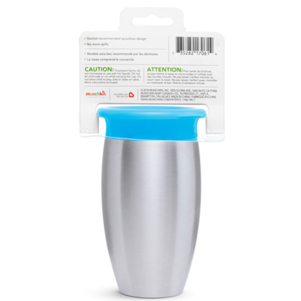 Ποτήρι Εκπαιδευτικό 296ml Munchkin Miracle Stainless Steel Cup Blue