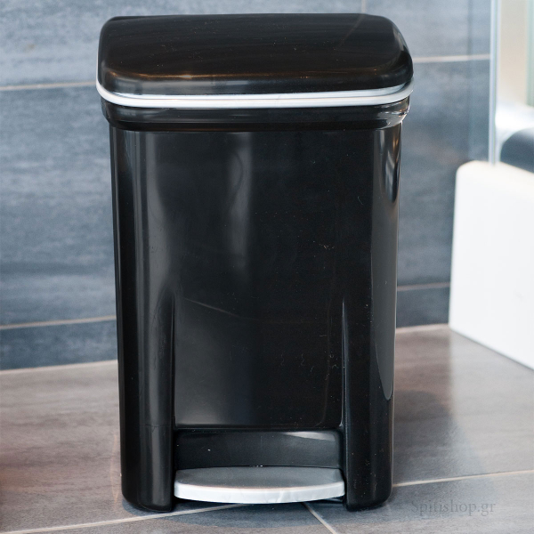Κάδος Απορριμμάτων Μπάνιου (25x22x32) Viomes 7.5lt 155-02 Μαύρο