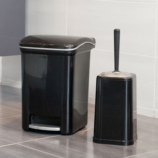 Κάδος Απορριμμάτων Μπάνιου (25x22x32) Viomes 7.5lt 155-02 Μαύρο