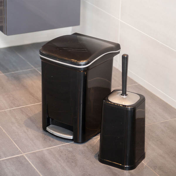 Κάδος Απορριμμάτων Μπάνιου (25x22x32) Viomes 7.5lt 155-02 Μαύρο