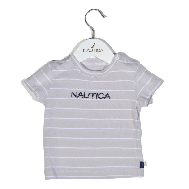 Μπλούζα Βρεφική Κοντομάνικη Nautica Γκρι Ριγέ