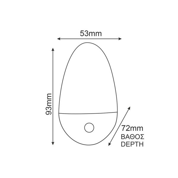 Φωτάκι Νυκτός LED Aca 829LED140 White